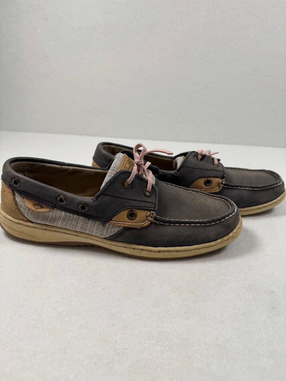 Sperry Women's Top Sider Boat Shoe Casual Comfort Gray Tan Pink 9M
